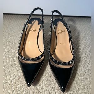 Christian Louboutin black heels with spikes size 9.5 (39.5)